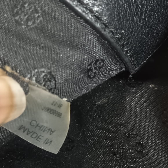 Tory Burch Black Leather Cross body Purse with brass buckle adjustable strap. - Picture 15 of 16